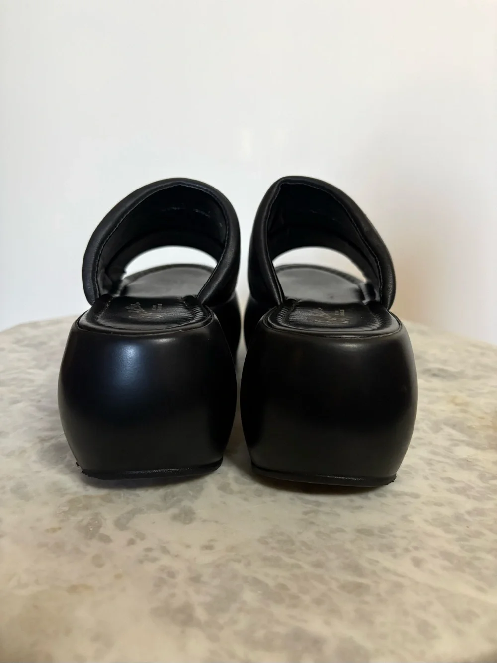 Seychelles “Sorry Bout It” Black Platform Slide Sandals Size 6 - Picture 6 of 7